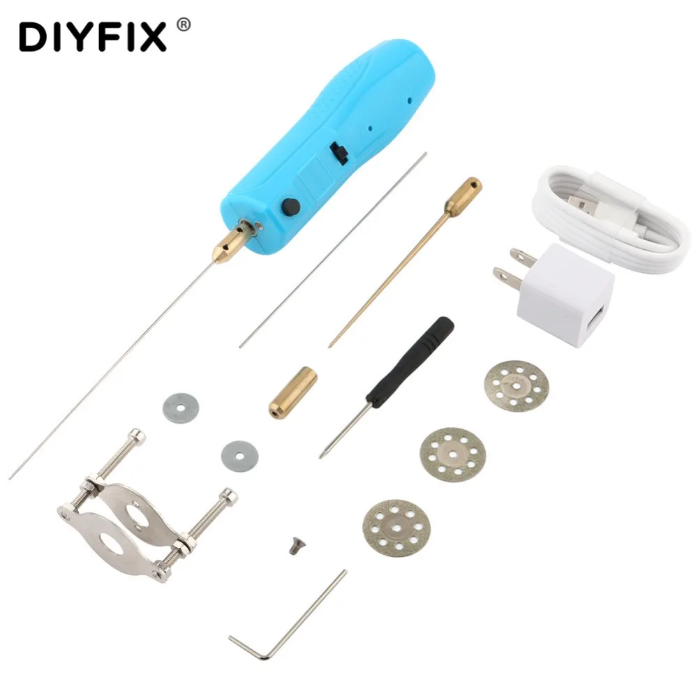 

DIYFIX Electric LCD Glue Remover Middle Frame Cutter LCD Touch Screen LOCA OCA Glue Removing Tool Mobile Phone Repair Tools Set