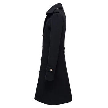 Men's Double-Breasted Wool Coat 2 Winter Mens Military Double Breasted Wool Blend Long Jackets For Man Female Cotton Padded Warm Long Coats Male Windbreakers 2