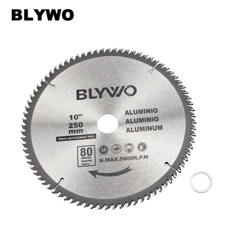 250mm 80 Tooth Saw Blade with 30mm Arbor for Aluminum and Non Ferrous Metals