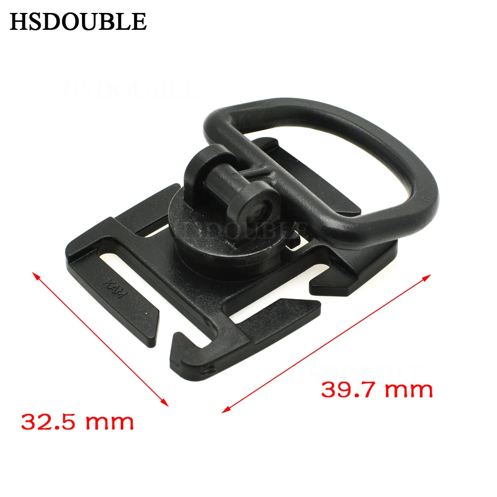 MOLLE Rotation Sternum Strap Tube Pipe Clip Holder Buckle Webbing 25mm Black