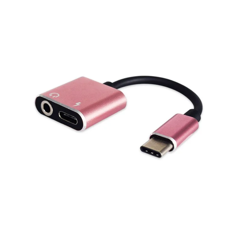 2 In1USB Type-Cถึง3.5มม.แจ็คAUXหูฟังอะแดปเตอร์หูฟังสายสำหรับแท็บเล็ตแล็ปท็อปสมาร์ทโทรศัพท์Huawei Xiaomi
