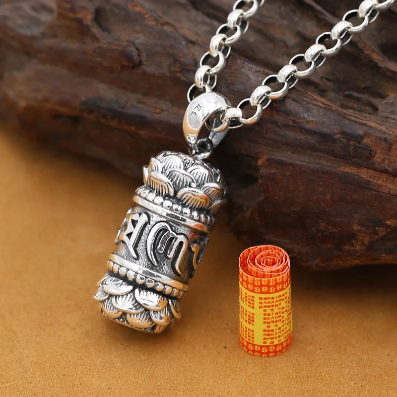 

Новинка! Винтажная Подвеска из серебра 990 пробы, тибетская мантра OM коробка Ghau, буддийская символика из чистого серебра, подвеска Gau "Тибетский Лотос"