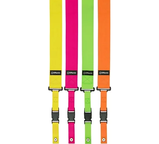 DiMarzio Nylon ClipLock Neon Guitar Strap 2-Inch Nylon Quick Release Strap