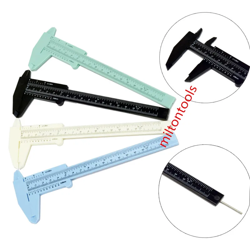 80mm 150mm 6inch Mini Plastic Sliding Vernier Caliper DIY Measure Tool Ruler Sliding caliper thickness guage