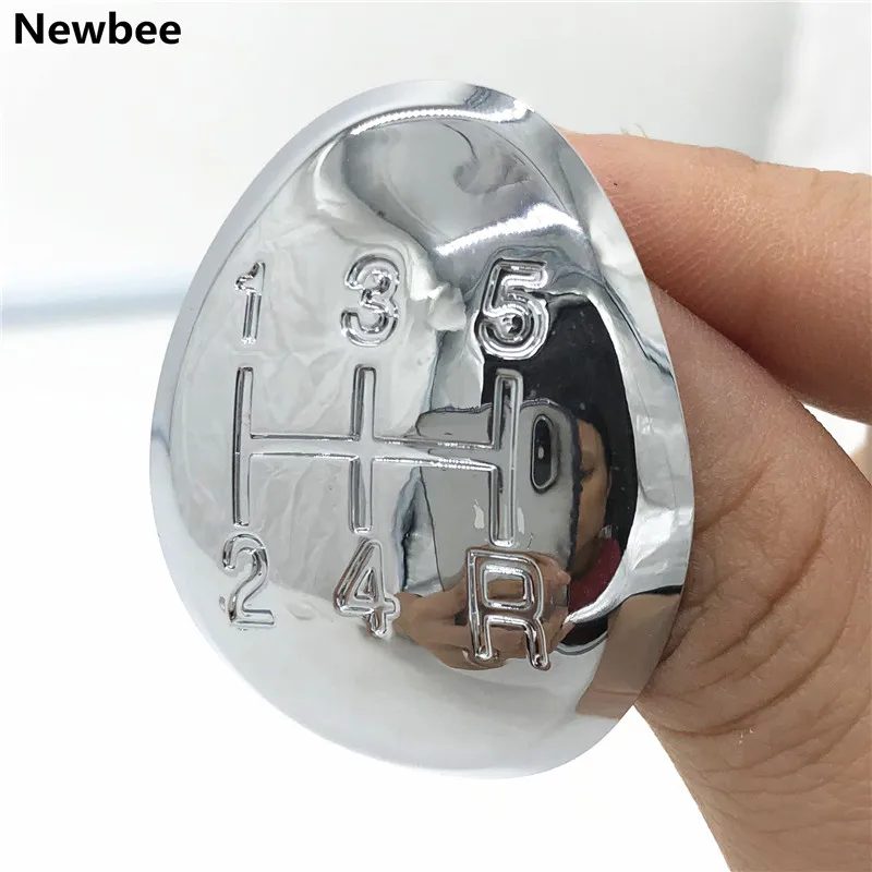 5/6 Speed Chrome Manual Gear Shift Knob Emblem Cover Cap for Mazda 3 5 6 323 323F BJ/ 626 GE /Premacy CP / RX-8 SE3P / MPV LW