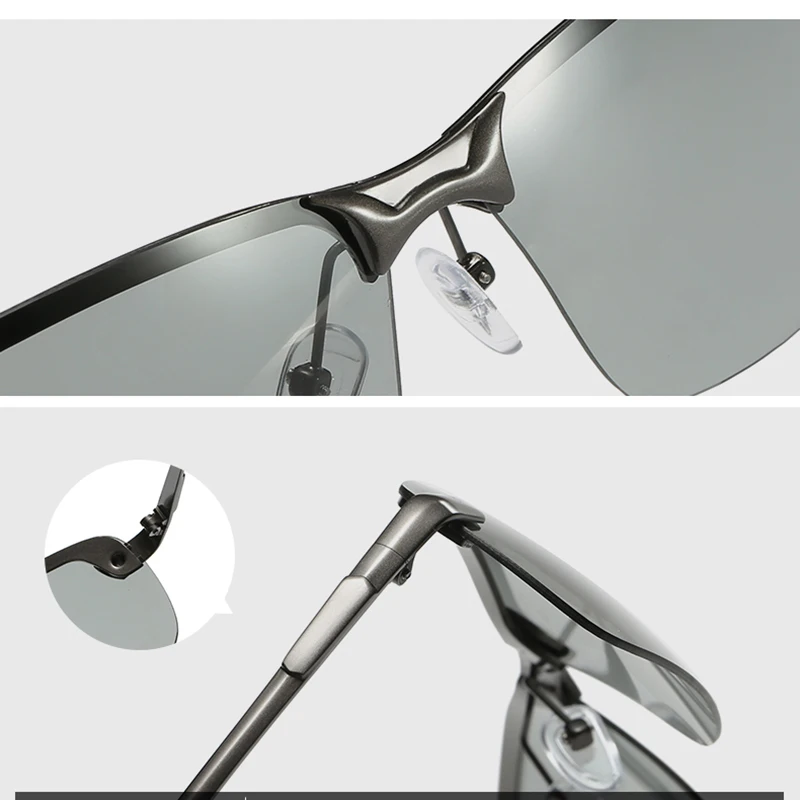2019 Photochromic Sunglasses Chameleon HD Polarized Men Women Glasse All Day Change Color For Snow Light Top Quality Shades