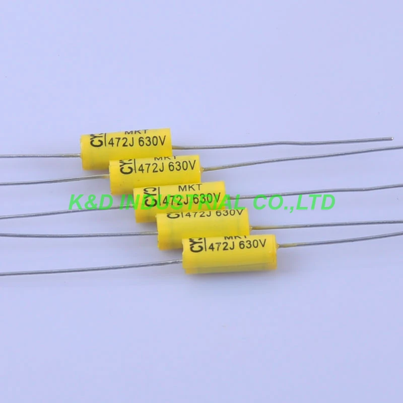 10pcs Tubular Poly Polyester Film Capacitor Axial 0.0047uf 473 630V for Guitar Amplifier