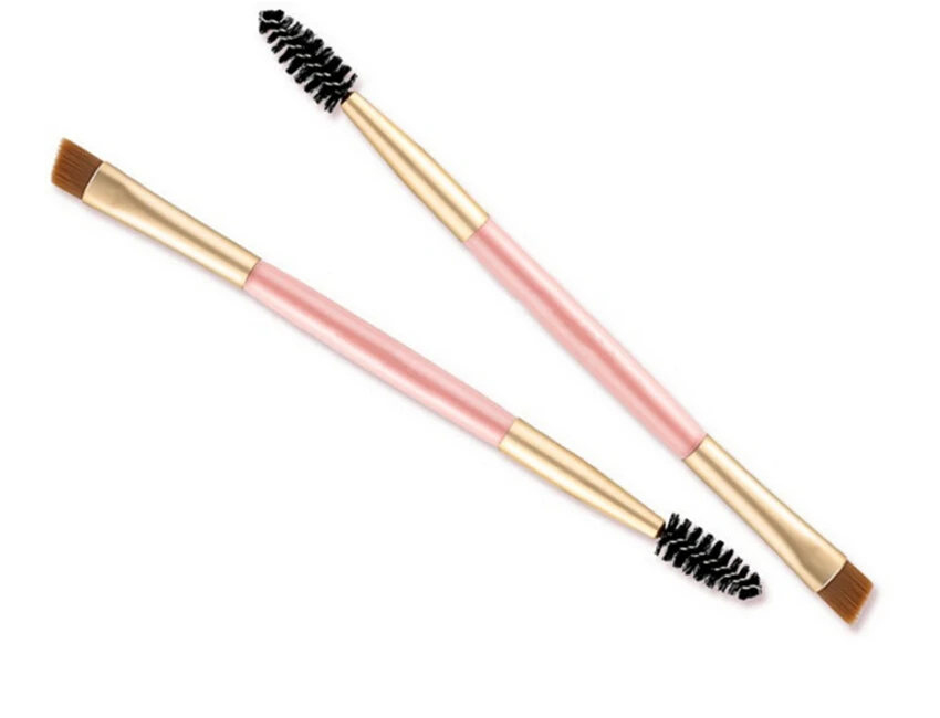 Eyeliner Eyebrow Brush Angled Eye Liner Double Head Makeup Brush Tool Tattoo Brow Tool 500pcs