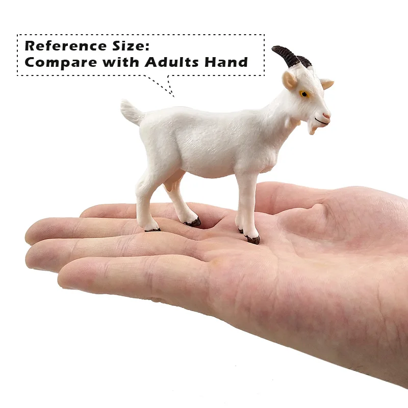 Simulation White Goat Sheep Animal Model Figurine Diy Home Decor Miniature Fairy Garden Decoration Accessories Modern