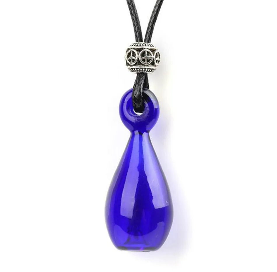 1PC  Essential Oil Bottle Pendant Necklace Diffuser Perfume Refillable Coloured Handmade Drop Pendant Necklace