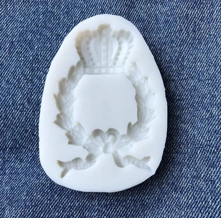 Silicone Mold 1 pc royal frame bow butterfly crown mould sugar craft fondant cake wedding decorating mould baking tool