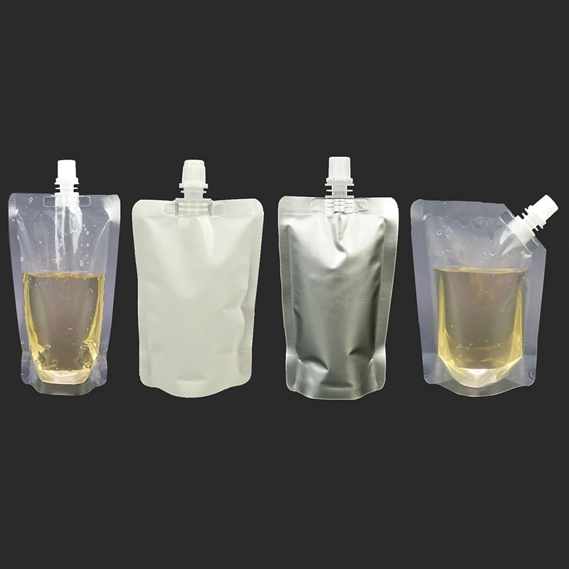 50pcs/lot 100ml Aluminum Foil Empty Washing Liquid Plastic White/Clear Lotion Pouch Bags Portable Stand up Packaging