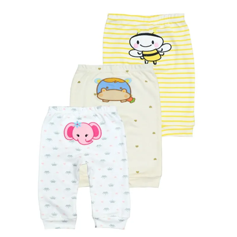 New 3pcs/lot 2023 cotton baby clothes harem toddler Pants baby girl trousers Mid Waist 3-24 months Newborn Unisex Baby Leggings