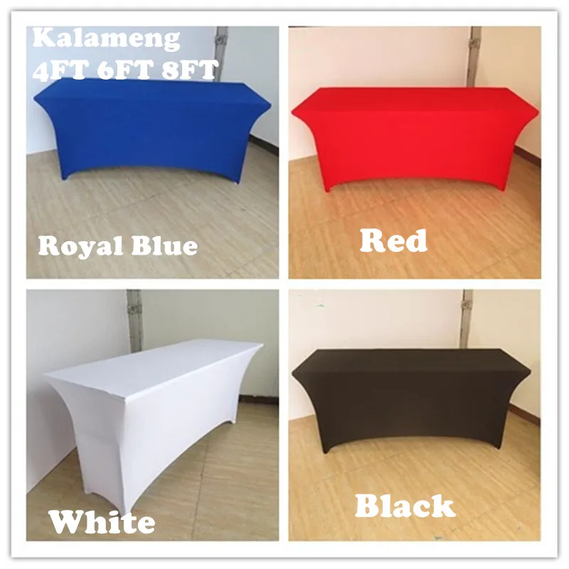 4FT 6FT 8FT Rectangular Table Cover Spandex Lycra Stretch WEDDING PARTY BUFFET,Hotel Party Meeting Table Skirt  CR-906