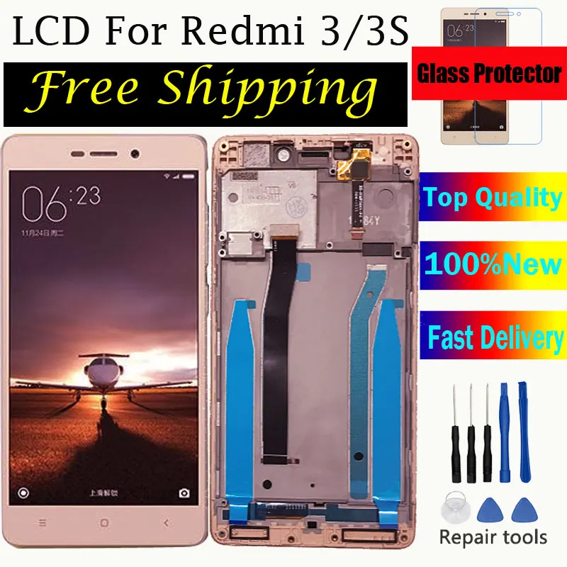 

For Xiaomi Redmi 3 Lcd Display Screen 5.0 Inch AAA Quality LCD For Redmi 3 3S LCD Digiziter Aseembly