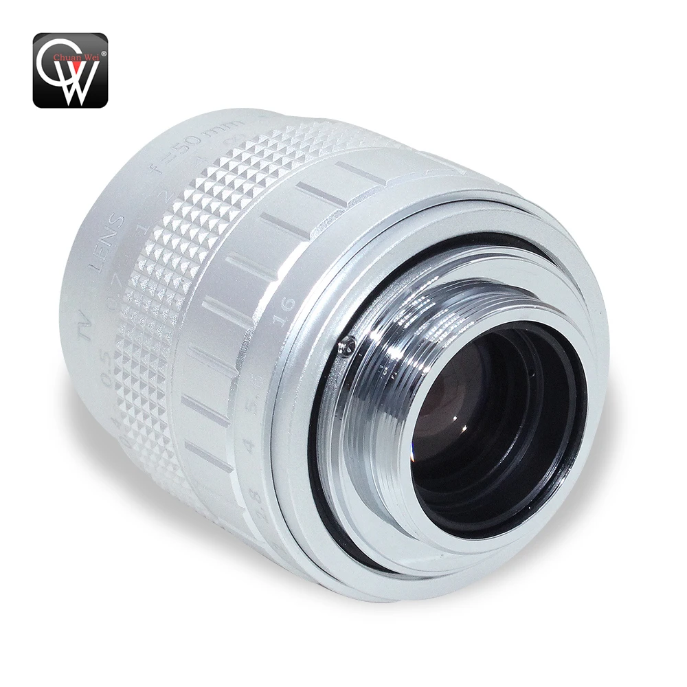 เลนส์ CCTV เมาท์ C เลนส์50มม. f/1.4 2/3เลนส์ CCTV ระดับมืออาชีพพร้อมปลอกโลหะผสมพร้อมเลนส์คุณภาพ