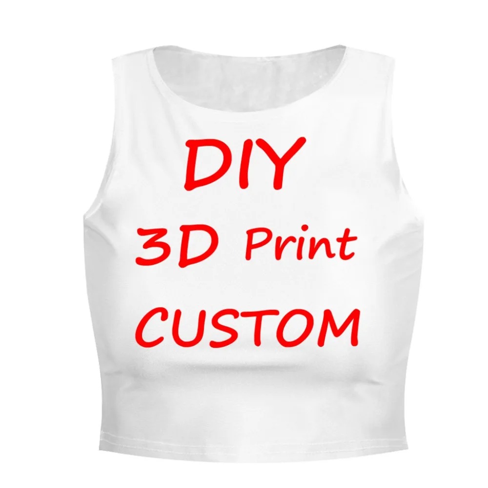 Custom 3D Print DIY Custom Design women's tank top DIY Your as Photo or Logo White Top Tees Women's Leggings Modal