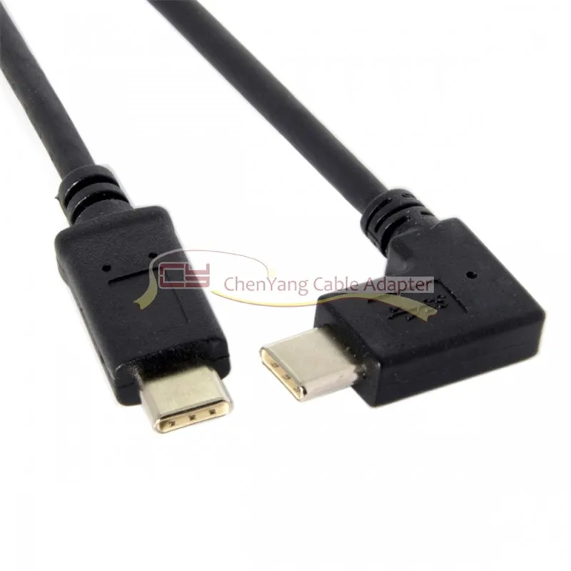 90 Degree Right Angled Type-C to USB-C 2.0 Data Cable  for Laptop & Phone cable 150cm