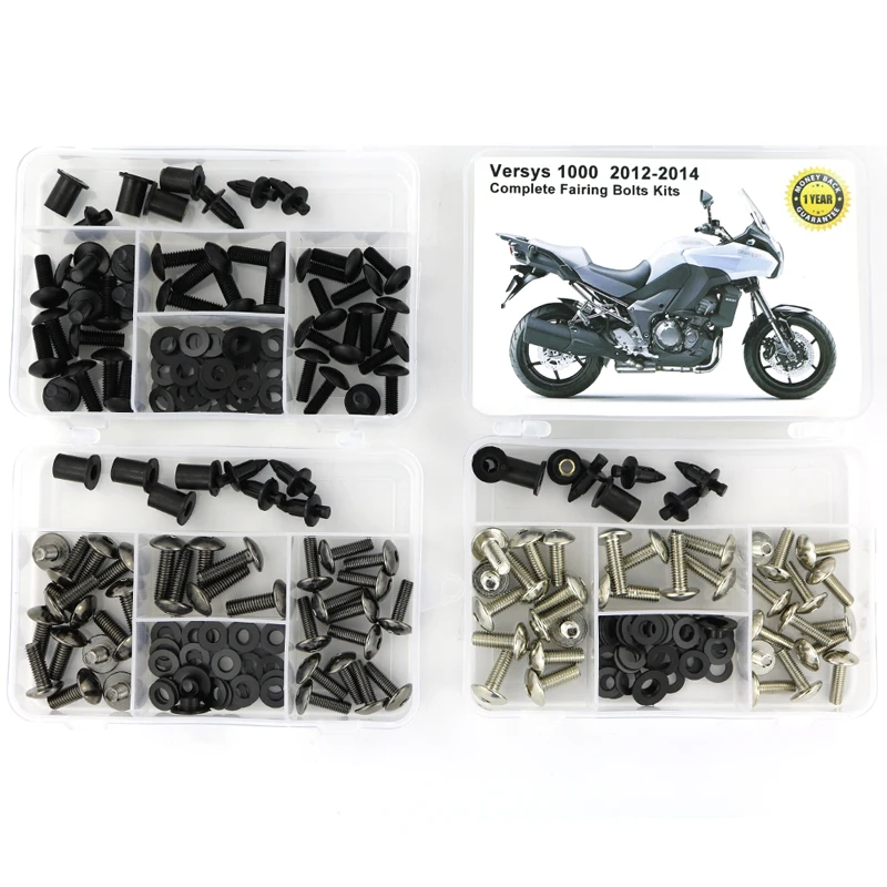 

Fit For Kawasaki Versys 1000 2012 2013 2014 Motorcycle Complete Full Fairing Bolts Kit Side Covering Screws Speed Nuts Steel