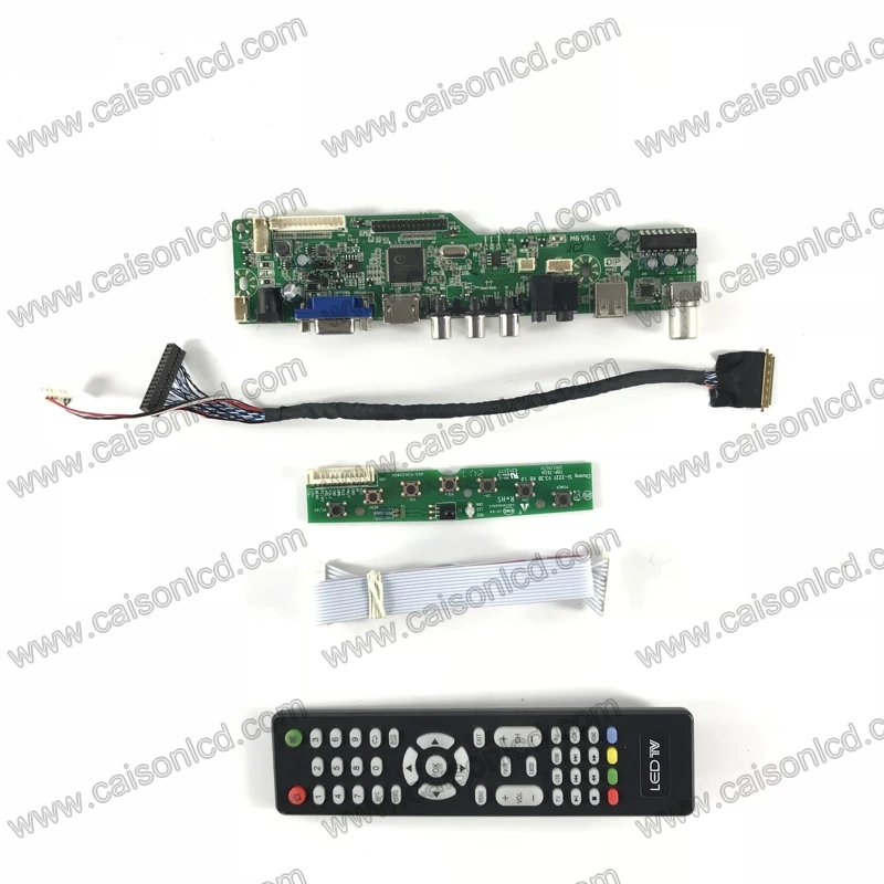 M6-V5.1 LCD TV controller board support  VGA AUDIO AV USB TV for 15.6 inch 1920X108 LP156WF4-SLBA LP156WF1-TLC1 B156HW01 V0