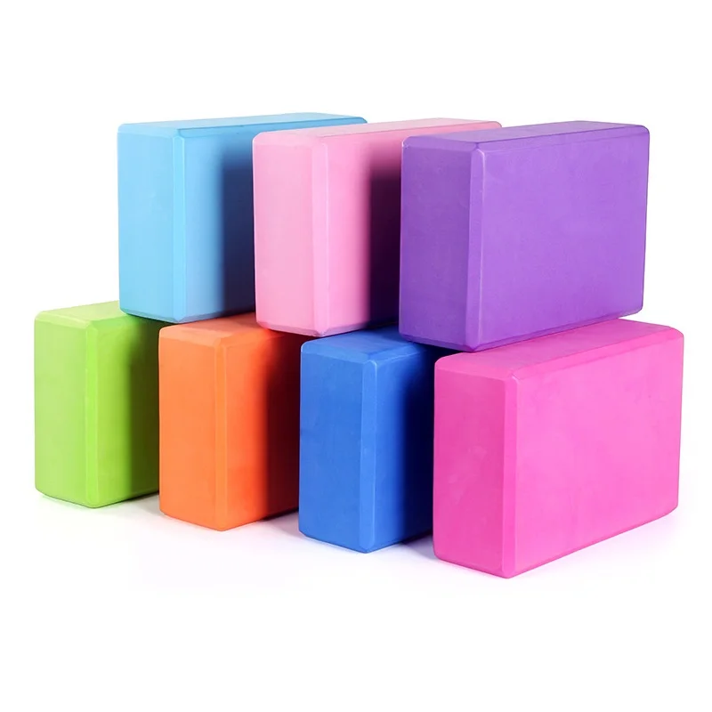 Environmental Protection EVA Yoga Blocks High Density Fitness Yoga Block Non Slip Yoga Brick Yoga Accessories Gym Tools 2PCs