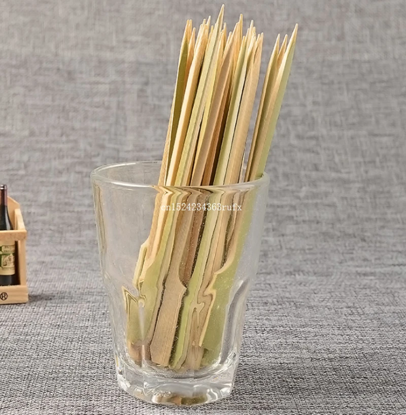 

2000pcs 9 cm Bamboo Skewers Party Supplies Paddle Sticks For BBQ Grill Kebab Barbeque Fruit Toothpicks Outdoor Tools