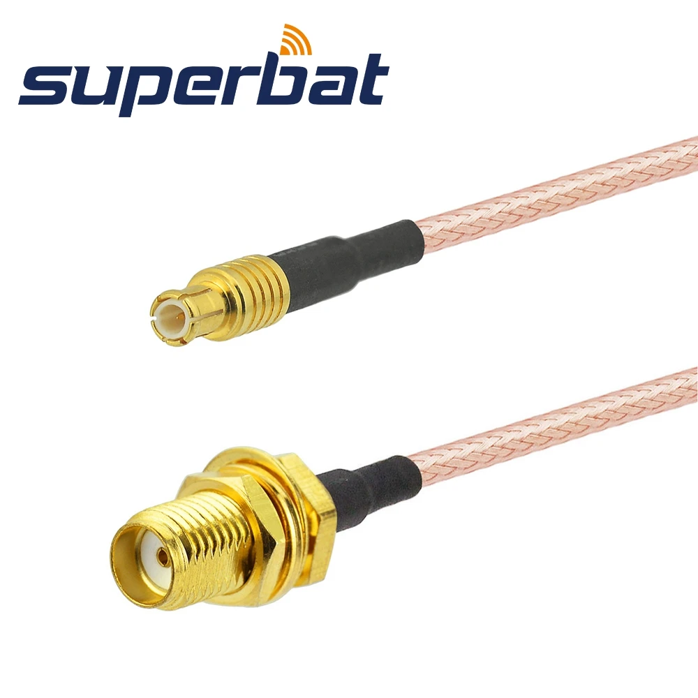 Superbat RF Pigtail Cable MCX Male to SMA Female Bulkhead RG316 15cm for Broadband Router Ericsso