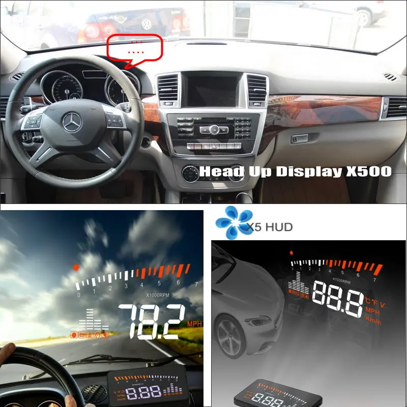 Автомобильный проекционный дисплей HUD для Mercedes Benz M/ML W164 ML450/ML350/ML300/ML250, отражающий экран на лобовом стекле, проектор для безопасного вождения