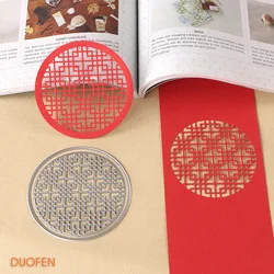 DUOFEN METAL CUTTING DIES Chinese traditional circle cutout window stencil DIY Scrapbook Paper Album 2018 new