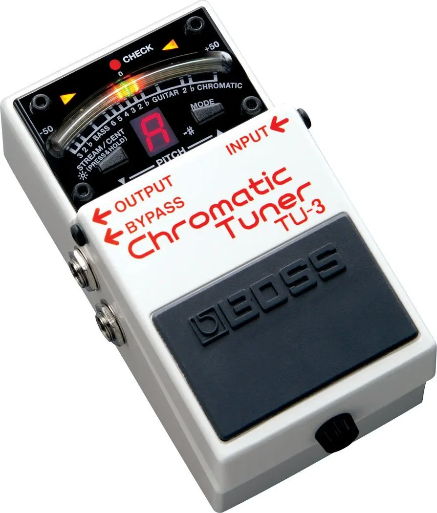 Boss Audio TU-3 Chromatic Guitar and Bass Tuner Pedal with Bypass with Free Bonus Pedal Case