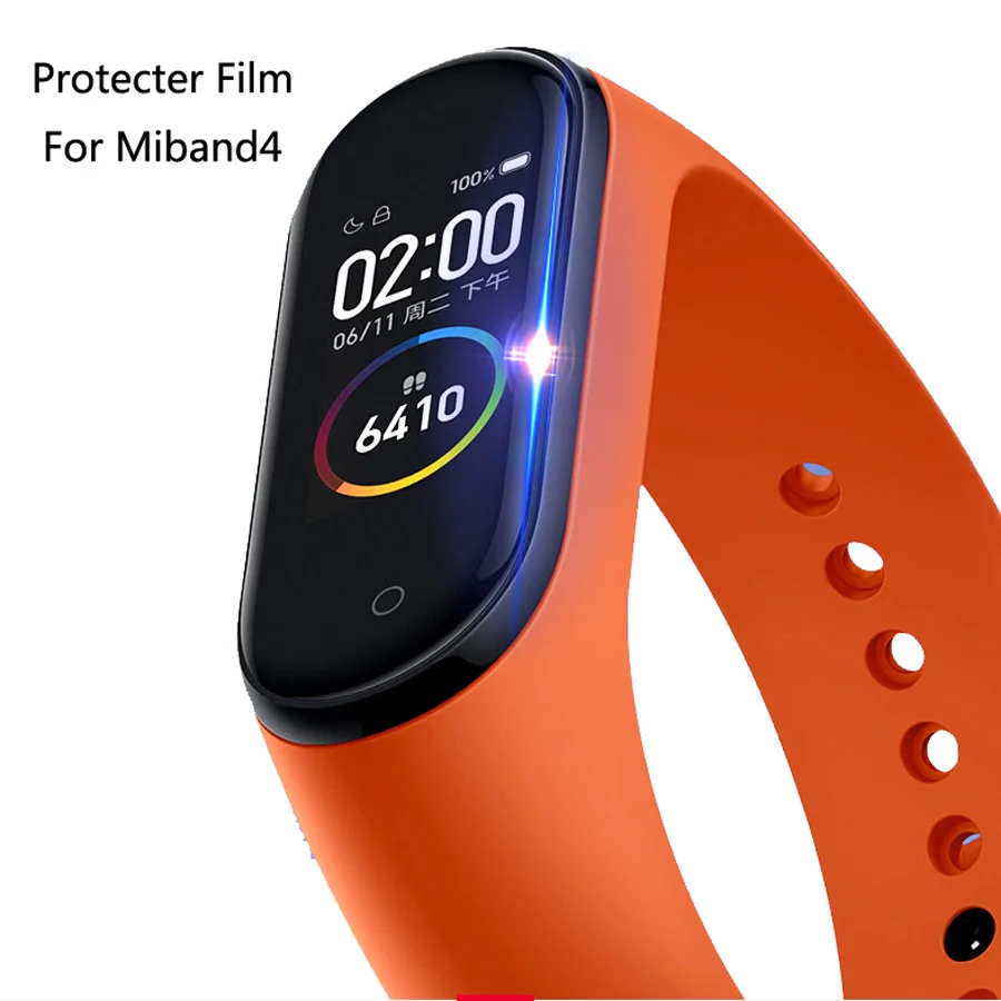 5/10個ミバンド4 5 6画面xiaomi miband 6スマートリストバンドmiband 4 5 6スクリーンプロテクターない強化ガラス