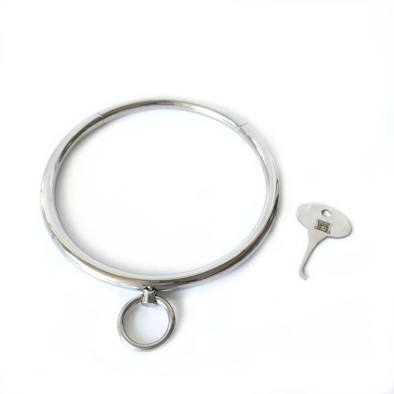 New key stainless steel metal bdsm bondage collar slave restraint SM erotic couples adult game Sex toys for man woman