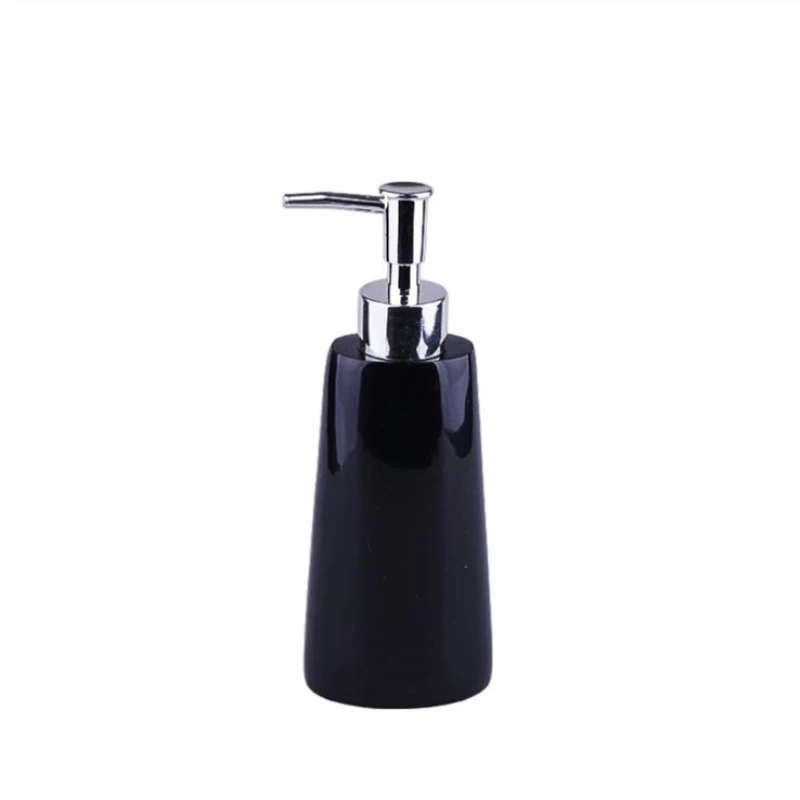 New Vintage Resin Art Craft of Hand Soap Dispenser Black/White Liquid Lotion Dispenser for Bathroom Kitchen Household Decor