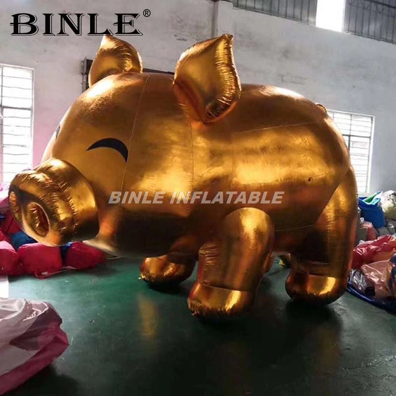 

Newest parade Events Inflatable toys balloon cute golden giant inflatable pig for advertisement