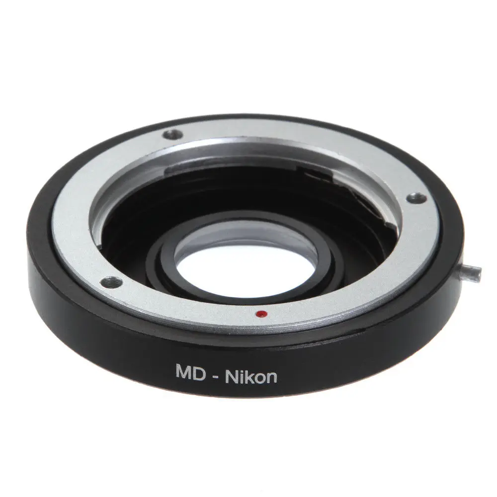 Fotga Adapter Ring with Glass for Minolta MD/MC Mount Lens to Nikon F AI D810A D7200 D7100 D7000 D3000 Camera