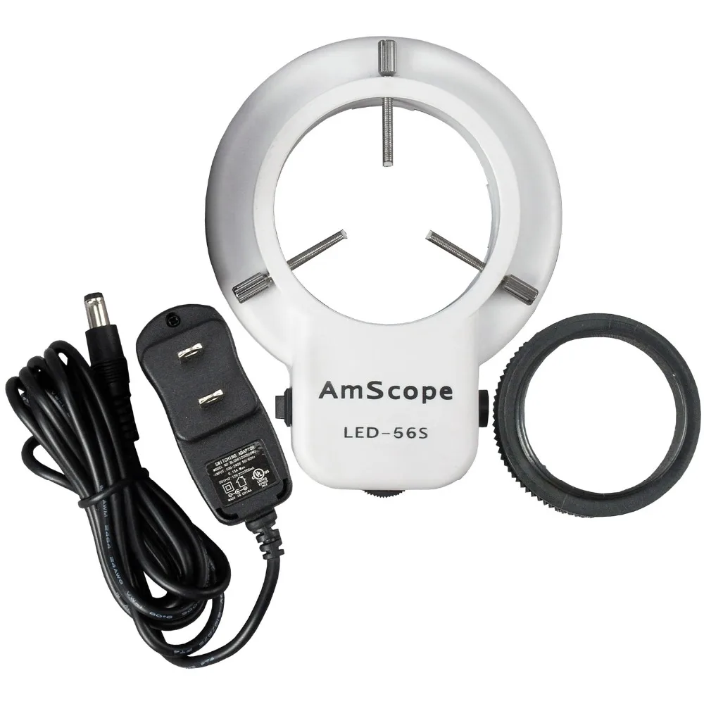 AmScope 56 LED Microscope Ring Light with Dimmer