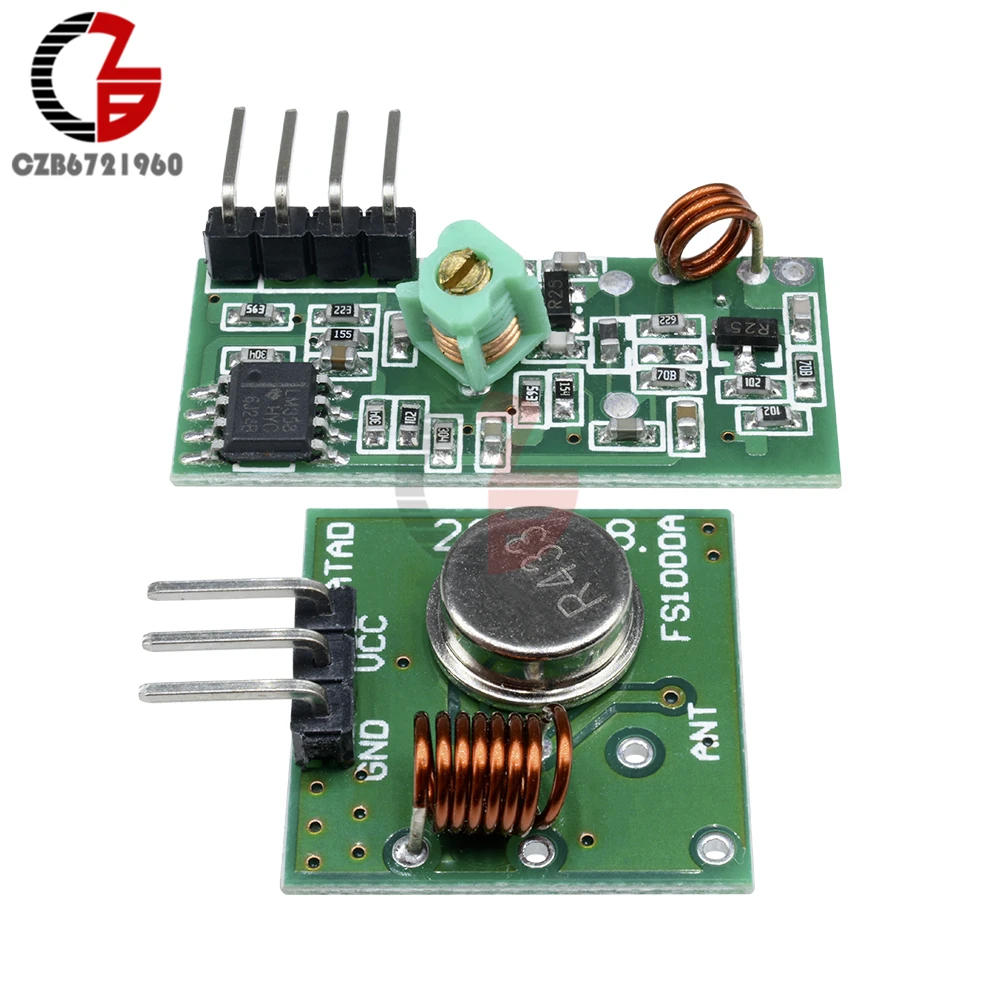 1Set 433Mhz RF Wireless Transmitter and Receiver Module Transceiver DIY Kit for Arduino ARM MCU WL