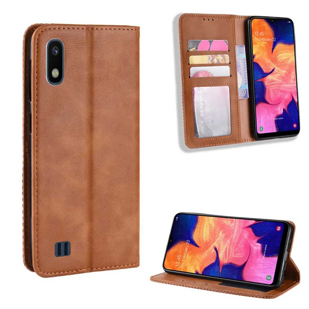 For Samsung Galaxy A10 Case 6.2 inch Luxury PU Leather Wallet Magnetic Adsorption Case For Samsung A10 A105F SM-A105F Phone Bags