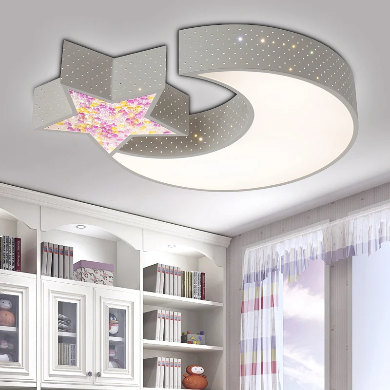 

Creative Star Half Moon Led Ceiling Light Led Child Baby Room Lights Ceiling Lamps Bedroom Decoration Lights Free Shipping