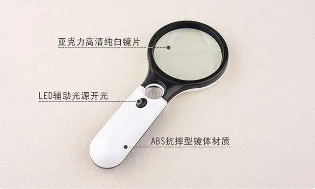 Kindergarten Children Reading Observation With Led Lights Magnifying Glass Lens Pupils Outdoor Science Experimental Toys 2021