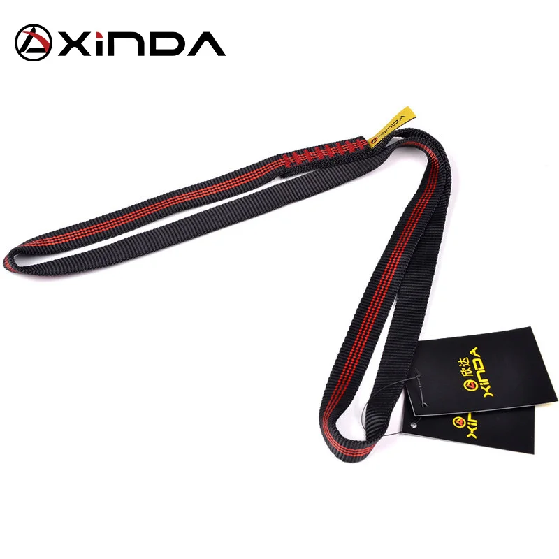Xinda-cinturón de eslinga para escalada en roca, 22kN, suministros de protección, cinturones portátiles de poliéster de alta resistencia, equipo profesional para exteriores