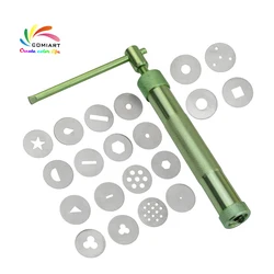 COMIART Ceramic Pottery Clay Extruders with 20 Discs Polymer Clay Sculpting Fondant Cake Extruder Tool