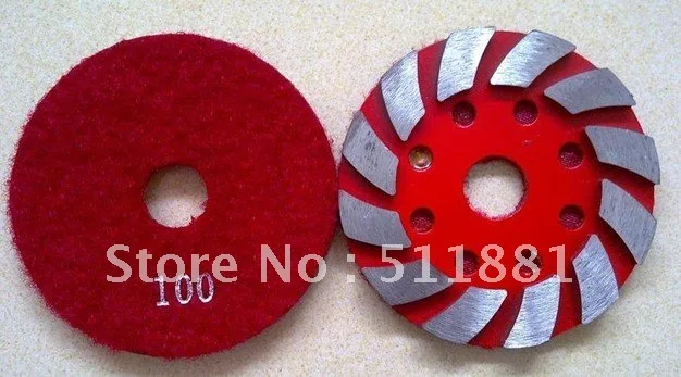 3''  NCCTEC Metal Snip Notches Grinding pad | 80mm concrete stone floor renovation Diamond disk | easy to paste