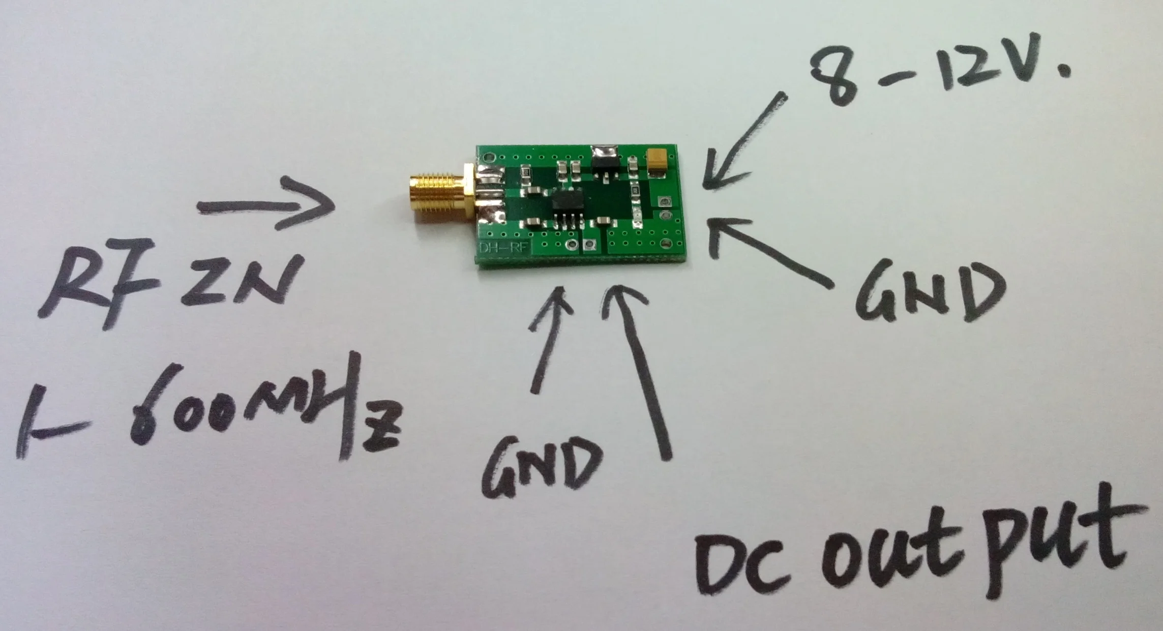 RF power meter log detector power detection 1-600MHz AGC ALC component