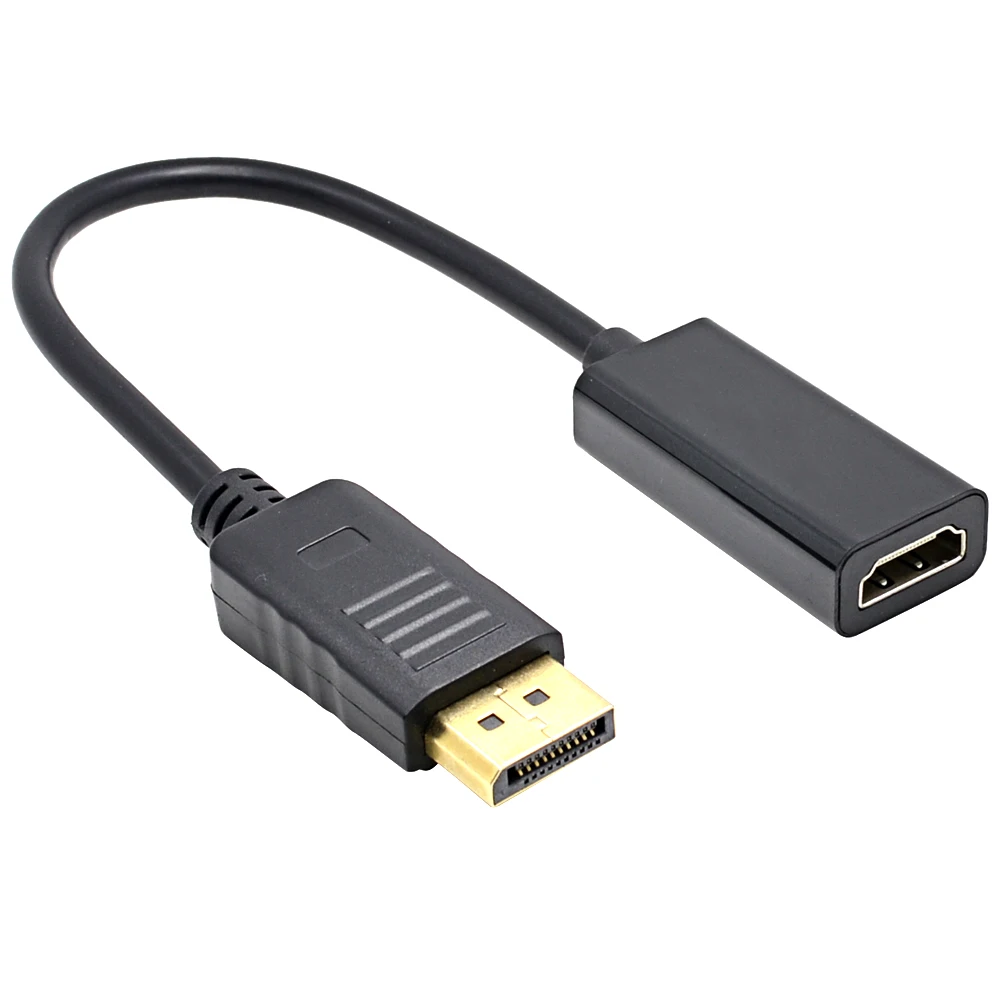 Cable adaptador compatible con HDMI DP, puerto de pantalla macho a hembra para ASUS/HP/DELL, ordenador portátil, PC, TV, Cable adaptador HD 1080P