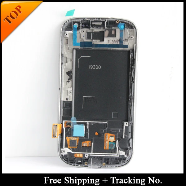 100% tested Super AMOLED  For Samsung S3 I9300 LCD Display For S3 NEO I9301 LCD Screen Touch Digitizer Assembly with frame