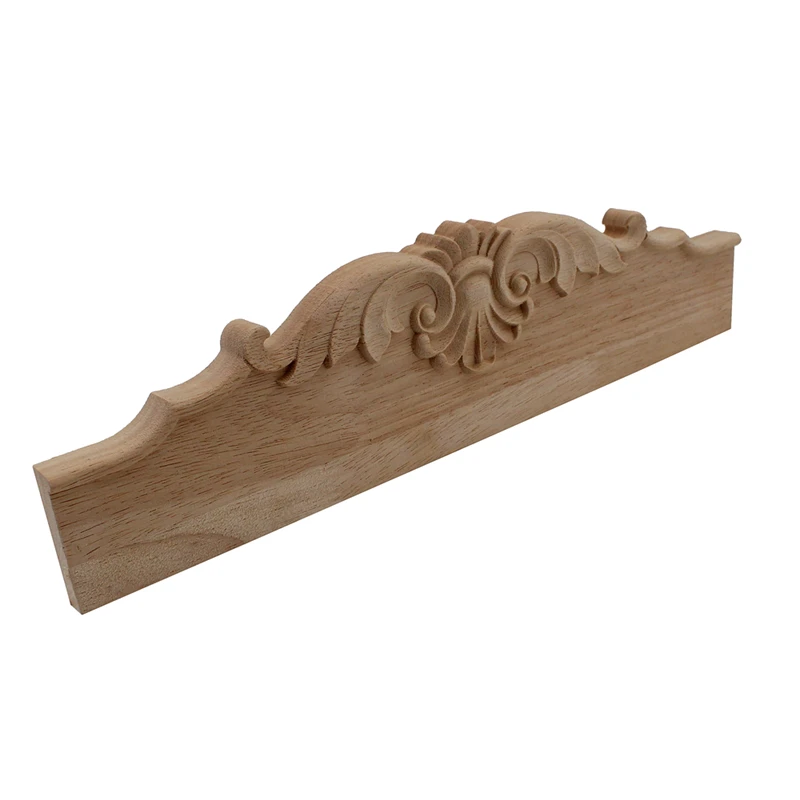 VZLX Figurines Woodcarving Decal Pretty Wood Appliques Carved Miniatures Wooden Crafts Furniture Window Decor Home Decoration