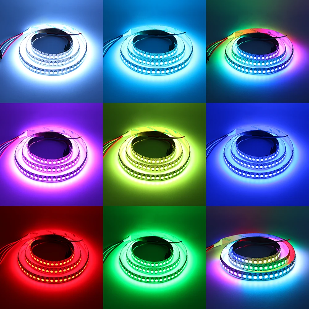 

W2812B DC 5V RGB светодиодная Пиксельная полоса освещения 2812 IC 144LED s Dream Color светодиодная полоса освещения