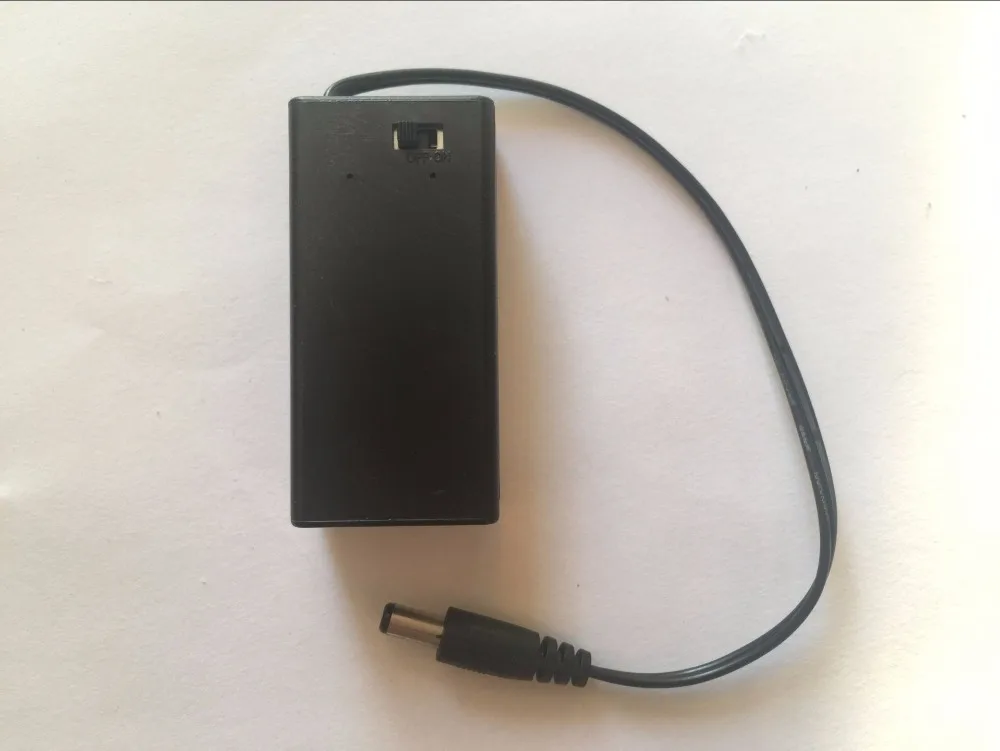 

New Arrival 9V PP3 Battery Holder Box Case Wire Lead ON/OFF Switch Cover + DC 2.1mm Plug