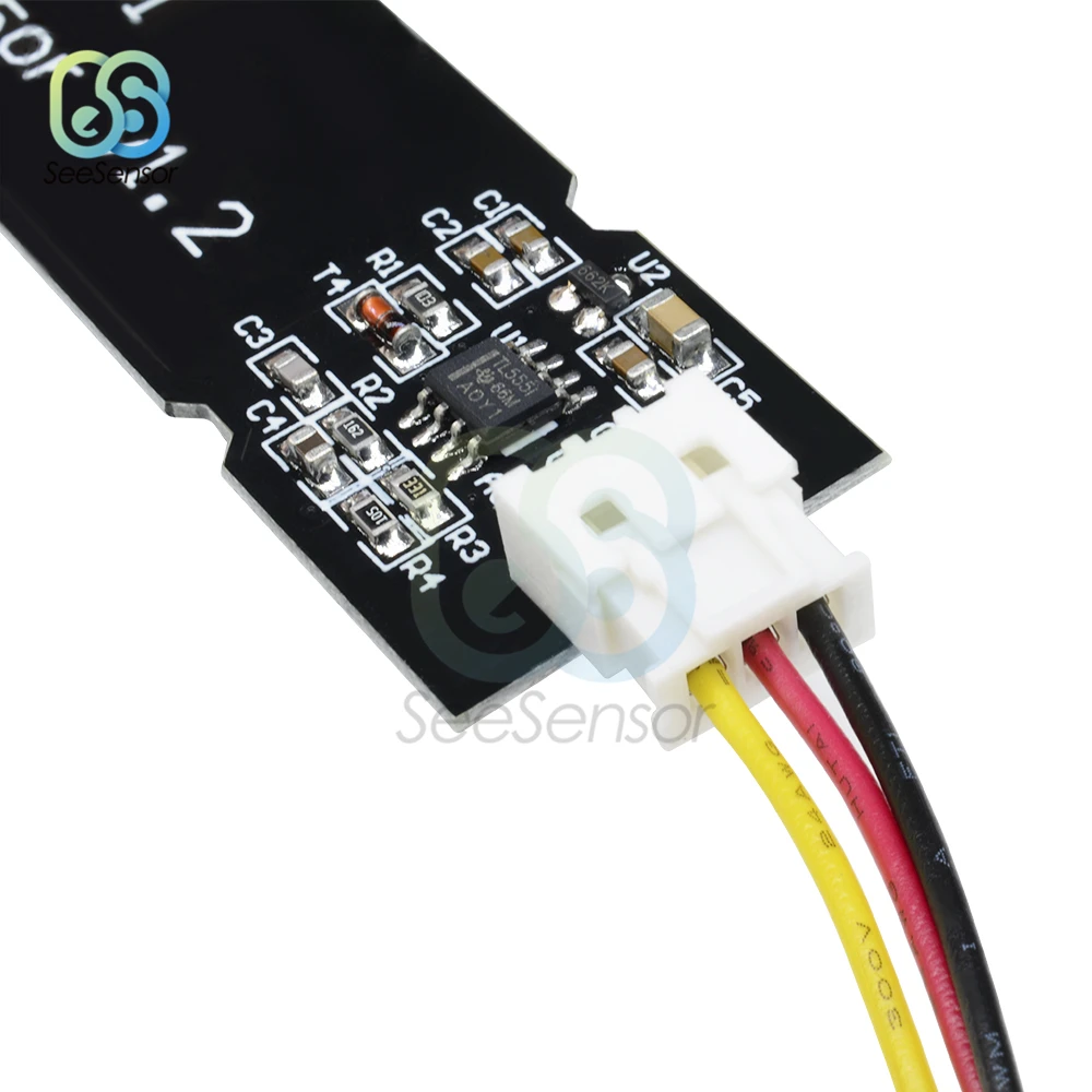 O módulo capacitivo do sensor da umidade do solo não é fácil corroer a relação resistente à corrosão da gravidade 3pin larga do fio 3.3 5.5v da tensão